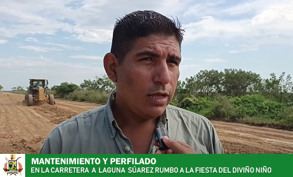 MAQUINARIA MUNICIPAL EJECUTA MANTENIMIENTO VIAL EN LA CARRETERA A LA LAGUNA SUÁREZ 