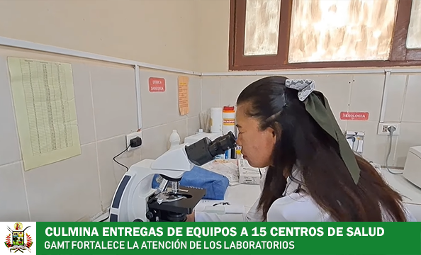CULMINA ENTREGA DE EQUIPAMIENTO A 15 LABORATORIOS DE CENTROS DE SALUD DE PRIMER NIVEL EN TRINIDAD
