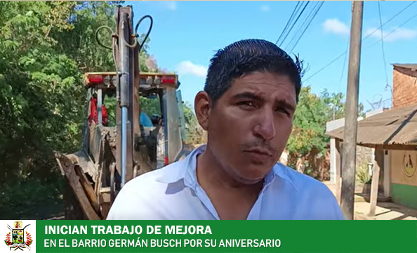 INICIAN MEJORAS DE CALLE Y DRENAJES EN EL BARRIO GERMÁN BUSCH 