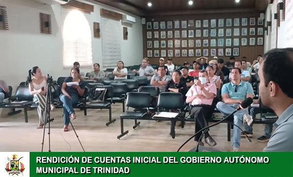 RENDICIÓN DE CUENTAS INICIAL DEL GOBIERNO AUTÓNOMO MUNICIPAL DE TRINIDAD SE REALIZA ESTE LUNES 15 DE JUNIO Y SE TRANSMITIRÁ POR PÁGINA OFICIAL DE FACEBOOK