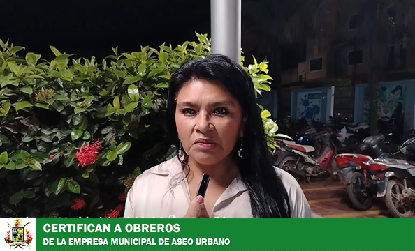 ENTREGA DE CERTIFICACIONES DE COMPETENCIA LABORAL A TRABAJADORES DE ASEO URBANO DE TRINIDAD