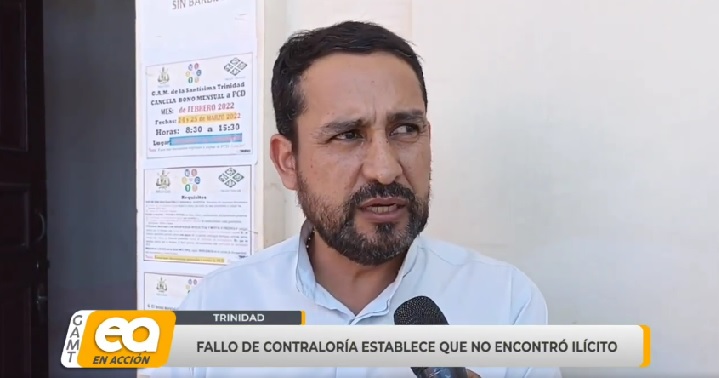 FALLO DE CONTRALORÍA ESTABLECE QUE NO ENCONTRO ILÍCITO