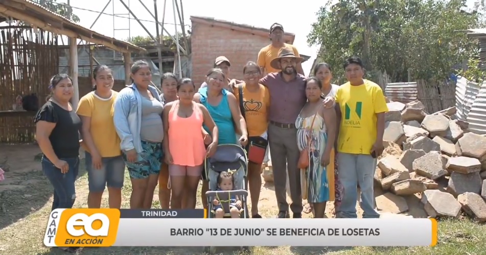 BARRIO 13 DE JUNIO SE BENEFICIA DE LOSETAS