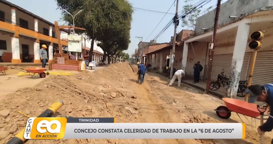 CONCEJO CONSTATA CELERIDAD DE TRABAJO EN LA 6 DE AGOSTO